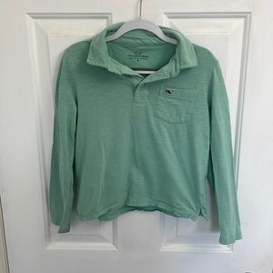 Boys long sleeve vineyard vines shirt size 6. Sea foam green color